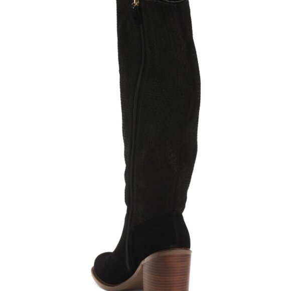 NEW KELSI DAGGER Suede Fletcher Wide Calf High Shaft Boots in black 1125 5m3 - Picture 8 of 8